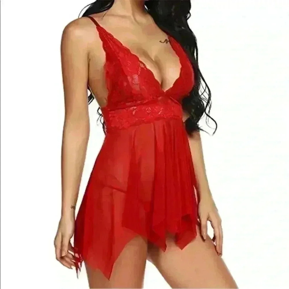 NWT Red Lingerie with panty - Picture 2 of 3